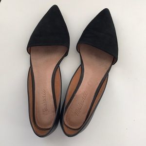 Madewell D’orsay flats black suede size 6.5